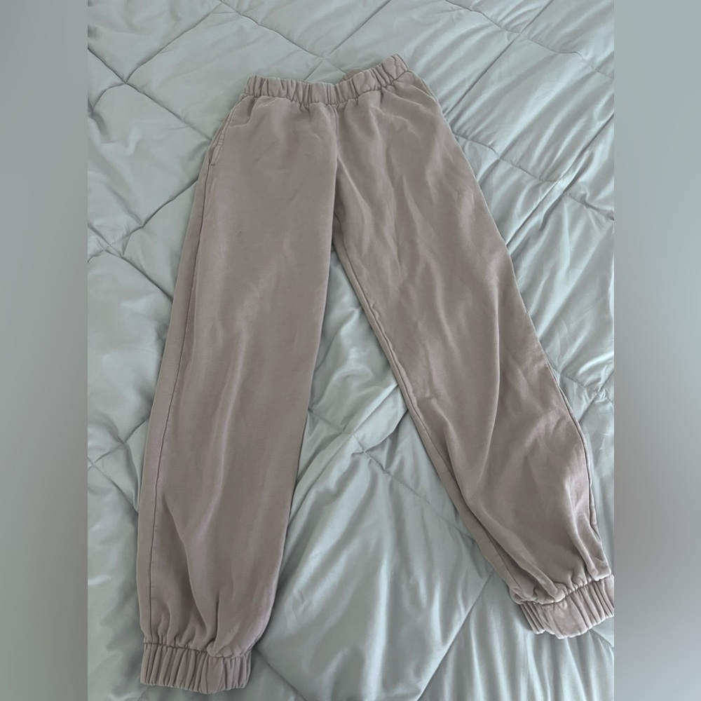 Brandy Melville Joggers size small light brown/ tan color